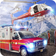 救援救护车和直升机